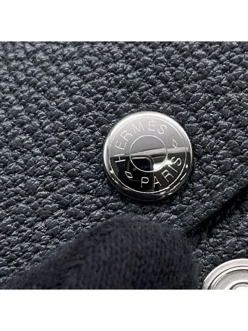 Hermes Coin Purse Calvi Duo Gris Misty Silver Chevre Mysore